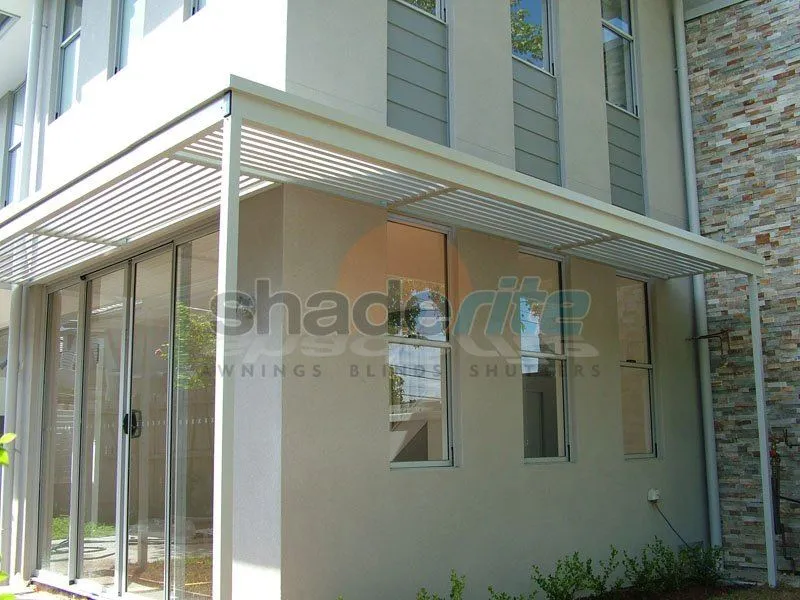 Aluminium louvre awning installation, Sydney