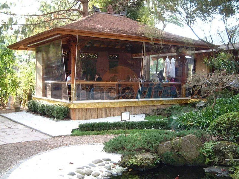 Clear PVC awning / cafe blind installation in Terrey Hills, Sydney