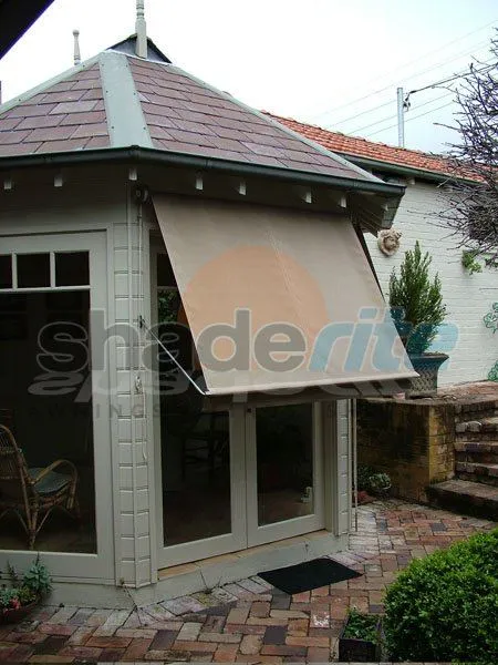 Drop arm awning installation, Sydney