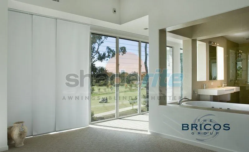 Panel glide blind installation, Sydney