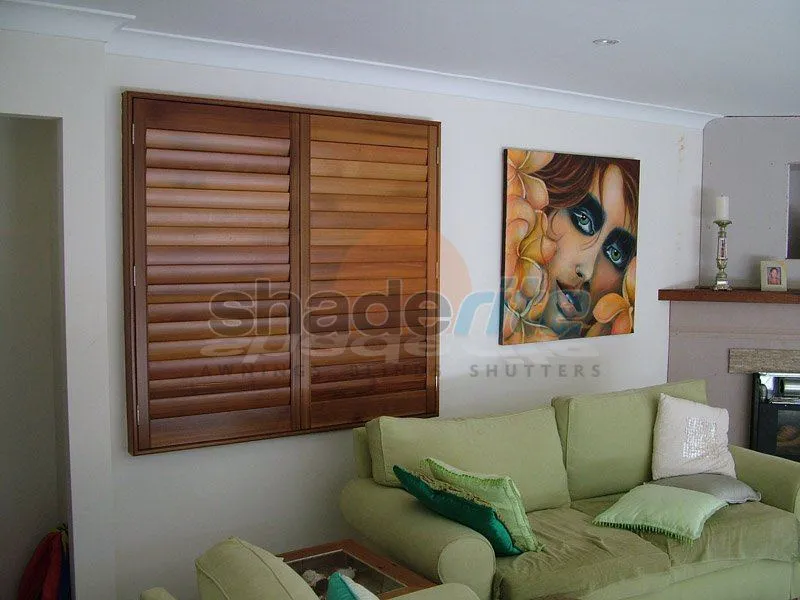 Timber plantation shutter installation, Sydney