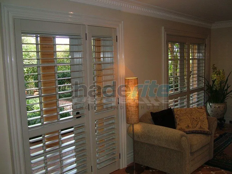 Timber plantation shutter installation, Sydney
