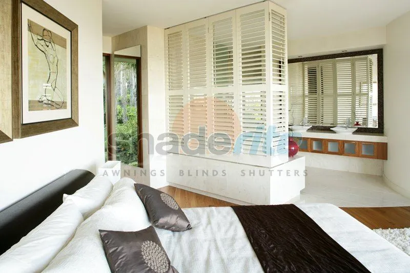 Timber plantation shutter installation, Sydney